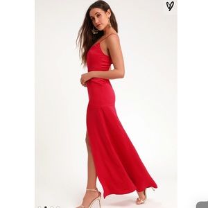 Lulus Love for Luxe Red Maxi Dress